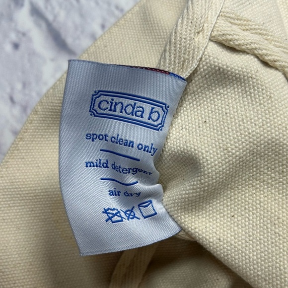 Cinda B Nautical Beige and Blue Anchor Tote Bag. Made in the USA. NWT! - Picture 10 of 10